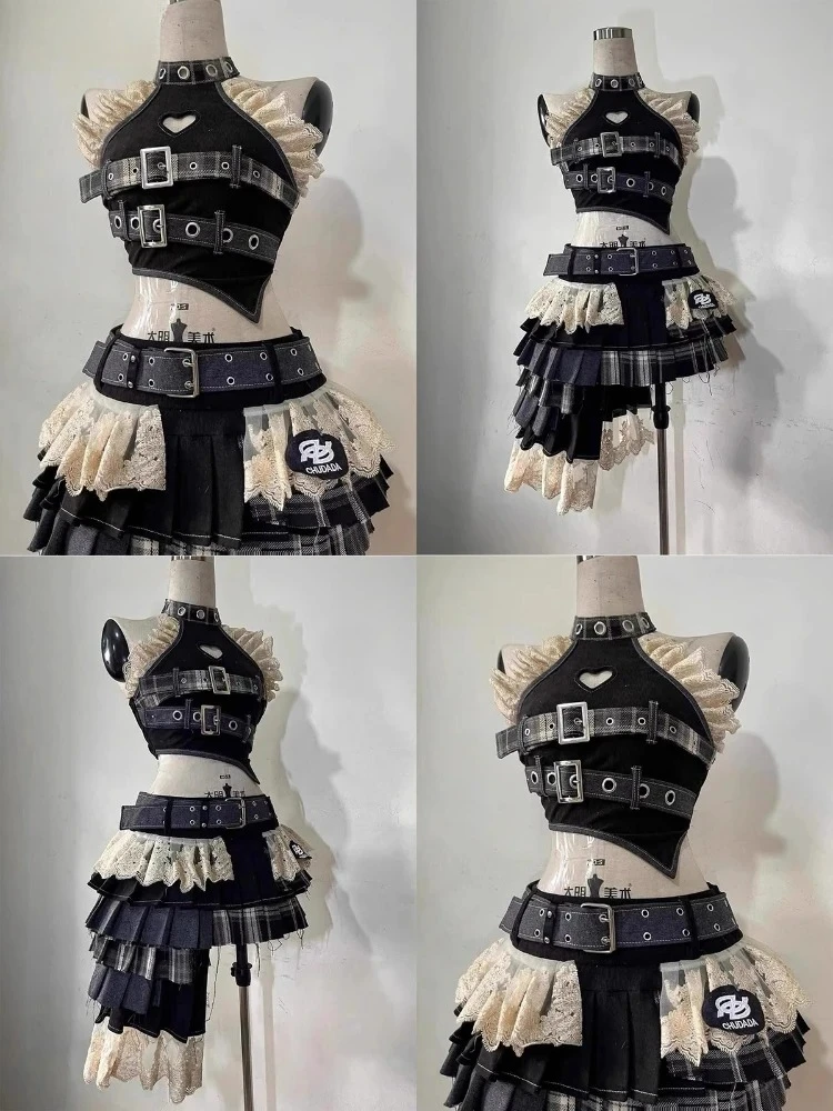 トップス lolita gothic y2k vintage grunge Women's Aesthetic Gothic Y2K T-Shirt Punk Vintage Graphic