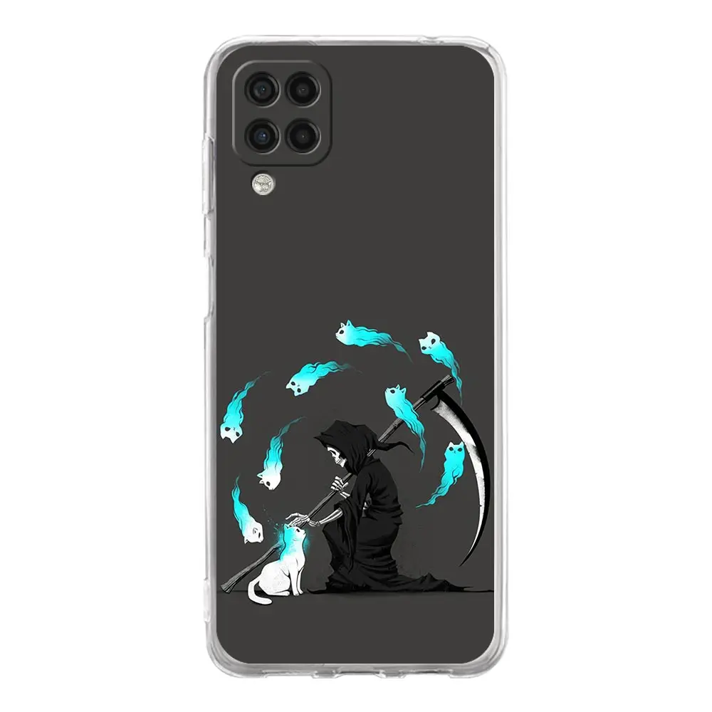 Clear Design Phone Case with Funny Skeleton Graphic