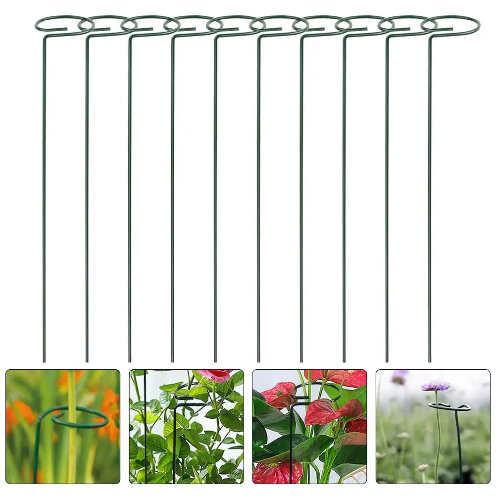 

Support Trellis Stakes Garden Stem Potted Climbing Stake Single Cages Sticks Rings Peony Gardening Planter Cage Metal Supports