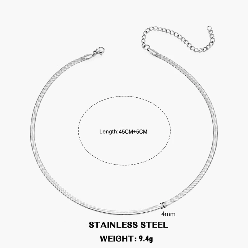 Silver-4mm-45cm
