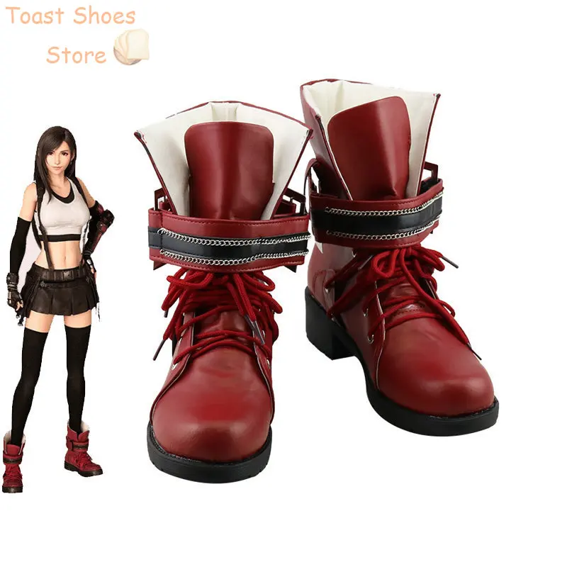 

Game FF7 Final Fantasy VII Tifa Lockhart Cosplay Shoes Halloween Carnival Boots Cosplay Prop Costume Prop