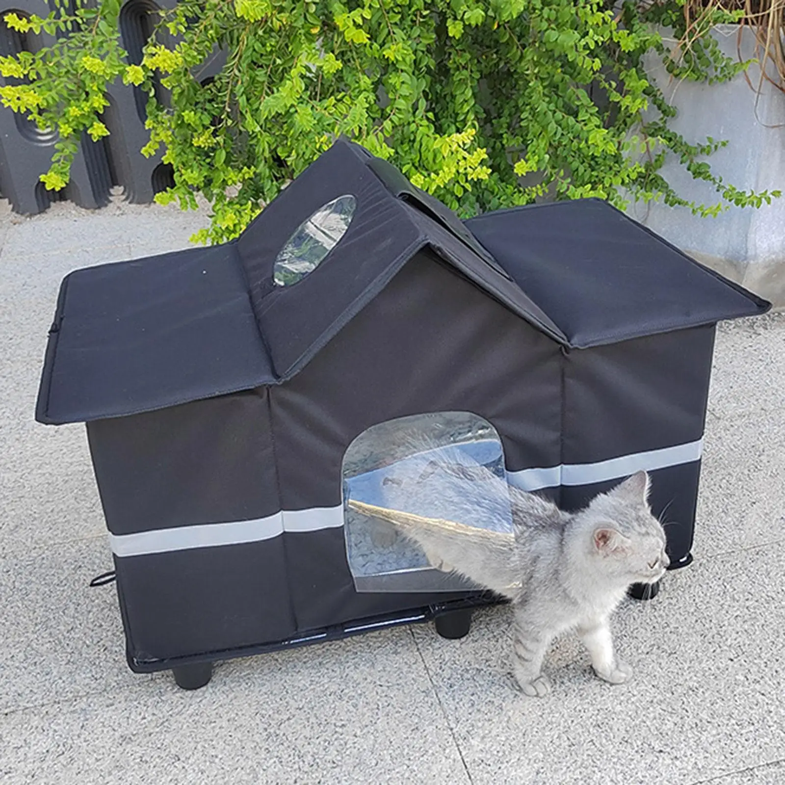 Outdoor Cat House Puppy Tent House Weatherproof Dog Kennels Cat Nest Homeless Pet Tent Wide Winter Shelter for Camping Kitten