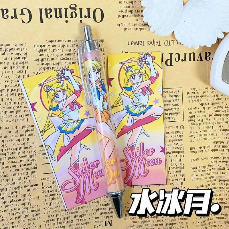 4pcs 세일러 문 츠키노 우사기 학생 0.5mm 볼펜 애니메이션 어린이 시험 중립 펜 사무실 필수 쓰기 펜 선물