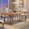 Farmhouse Dining Table for 6 to 8, 70.9 Inch Rectangular Wood Kitchen Table with Heavy Duty Metel Legs, Industrial Di 4