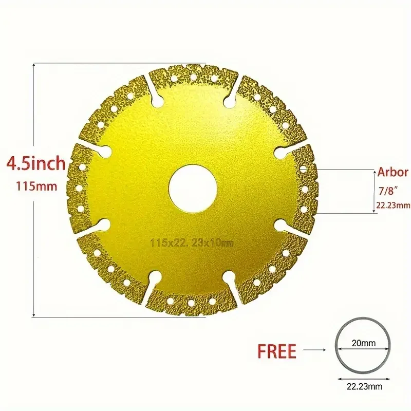 Saw blades 5/2/1PCS 4.5inch vacuum brazed diamond saw blade for cutting steel/metal/stone/cast iron etc diamond cutting saw blade tools