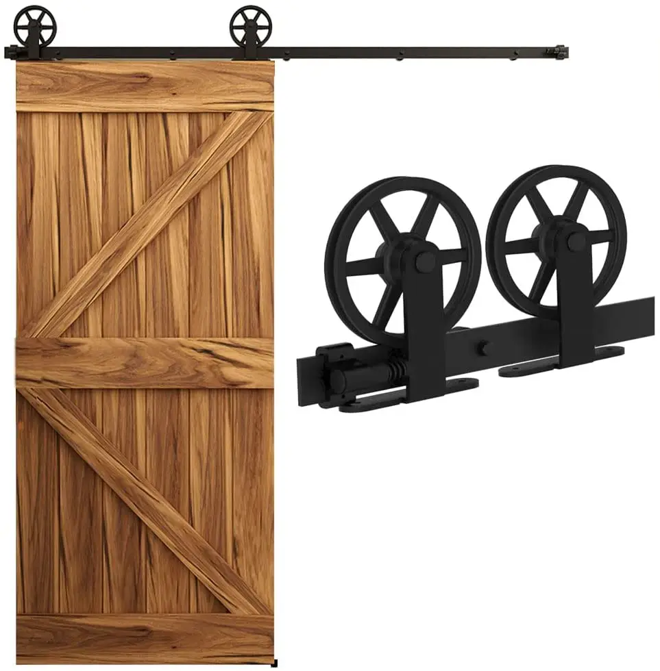 SlidingBarnDoorHardwareKitHeavyDutySmoothlyandSilentlyEasyto