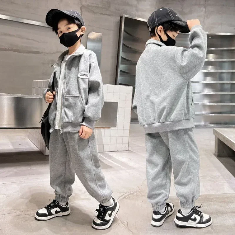 Children's Boy Baseball Uniform Suit Teenage Autumn Winter