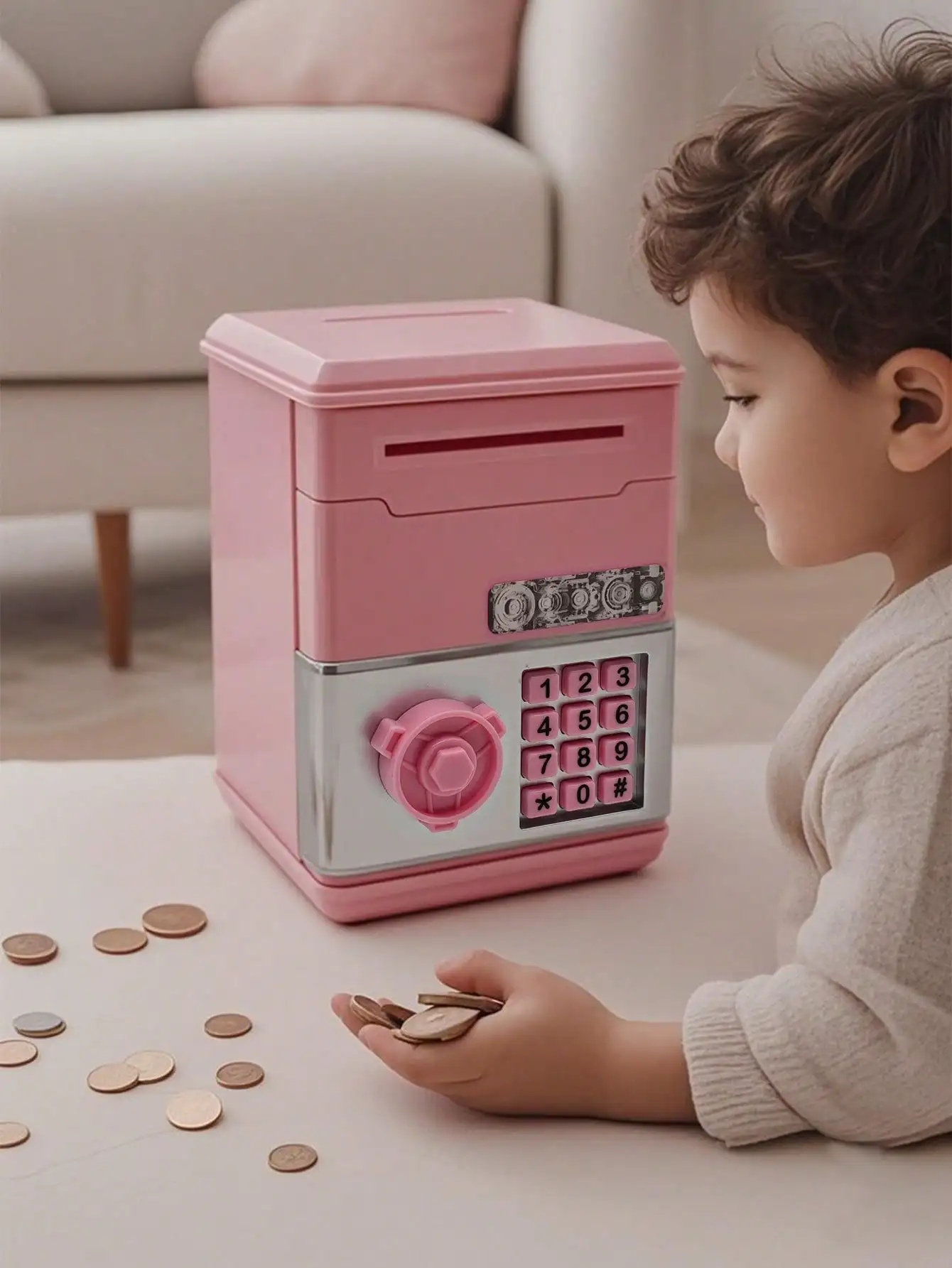 Mini Spardose Mit Zahlenschloss Für Kinder Jungen Und Mädchen_voghion.com
