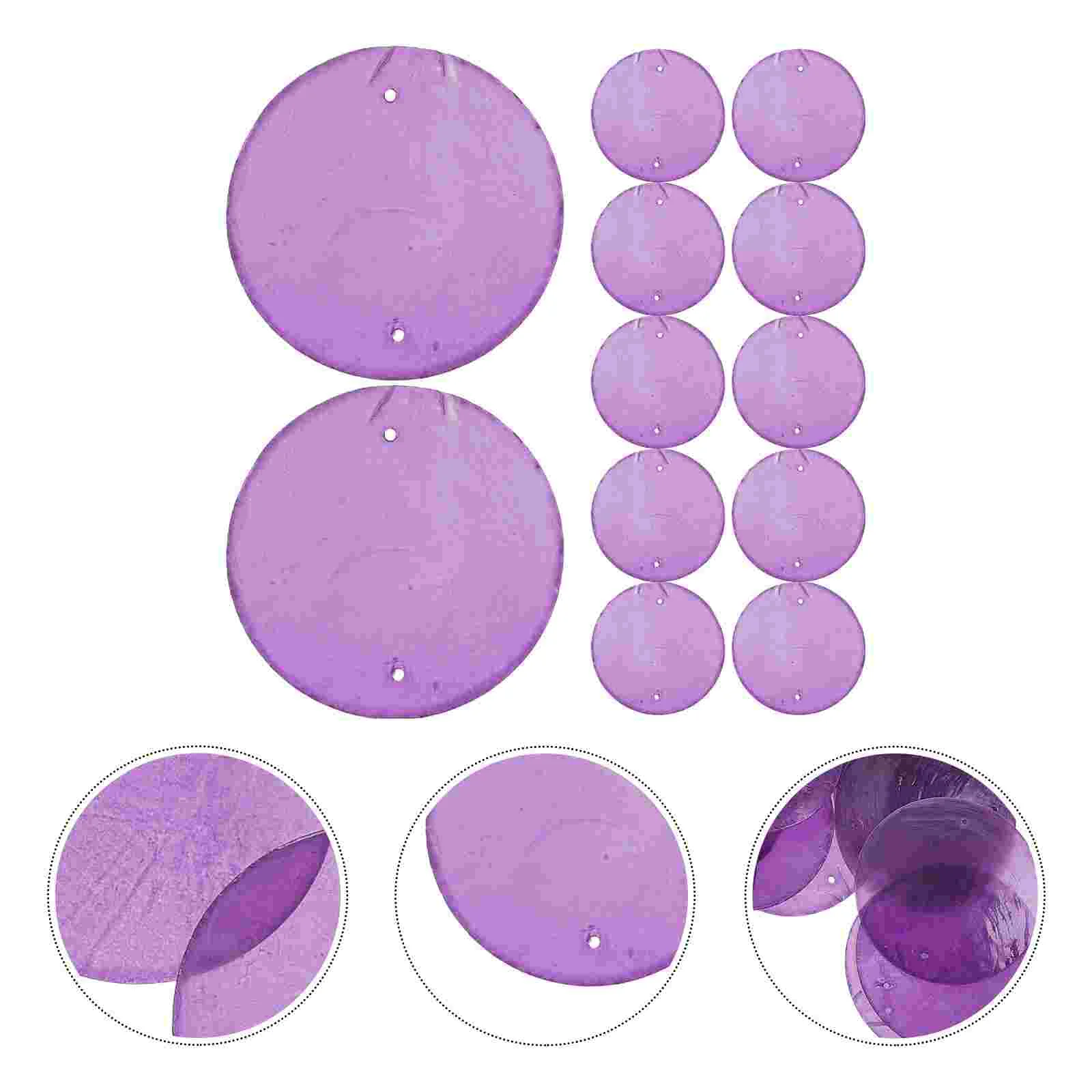 100 Pcs Shell Slice Decor Natural Wind Chime Diy Shells Pieces Round Beads Hanging Home Decor Jewelry Making Material Craft 3