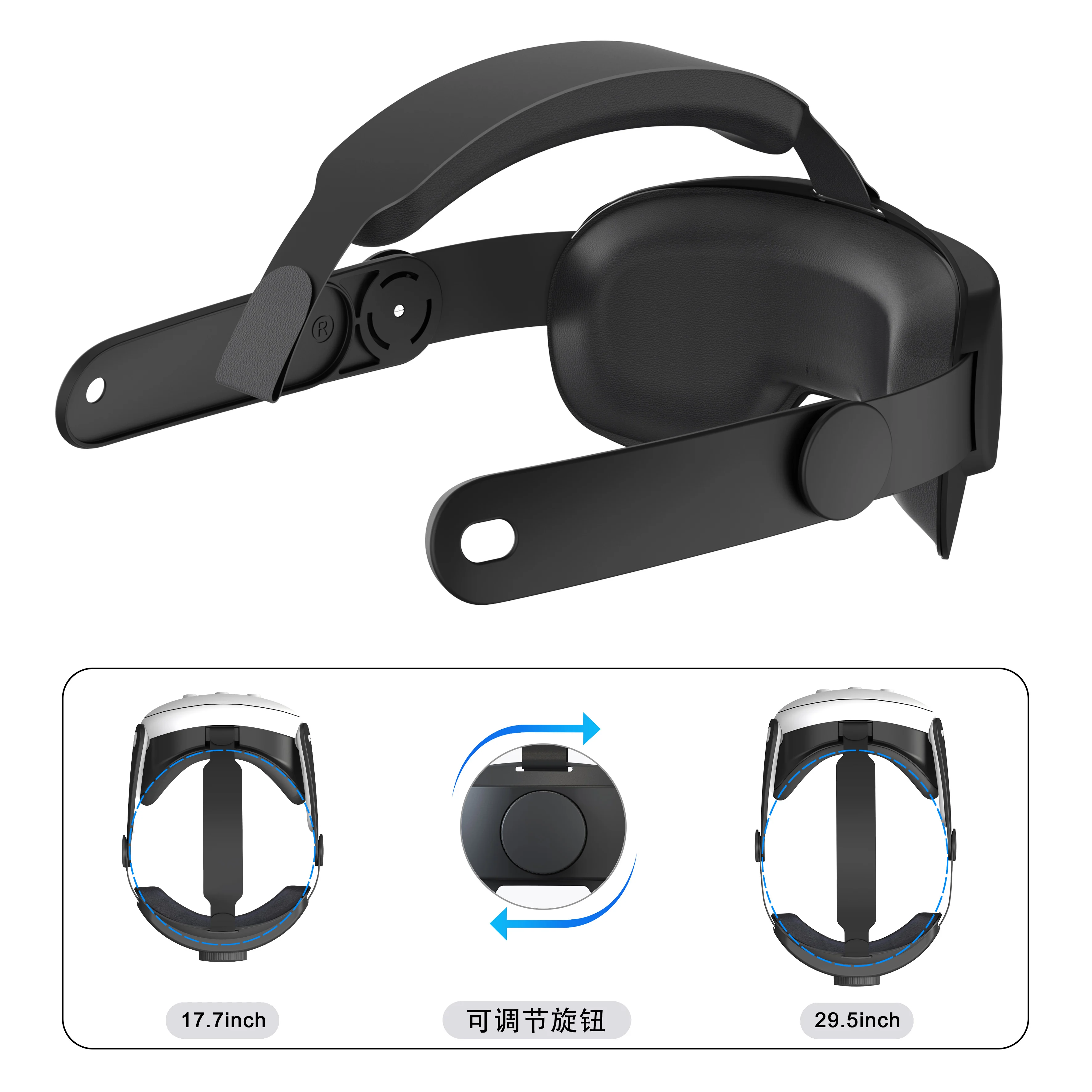 Replaceable Head Strap for Meta Quest 3 VR Headset Improve Comfort  Adjustable Head Strap for Meta Oculus Quest 3 Accessories