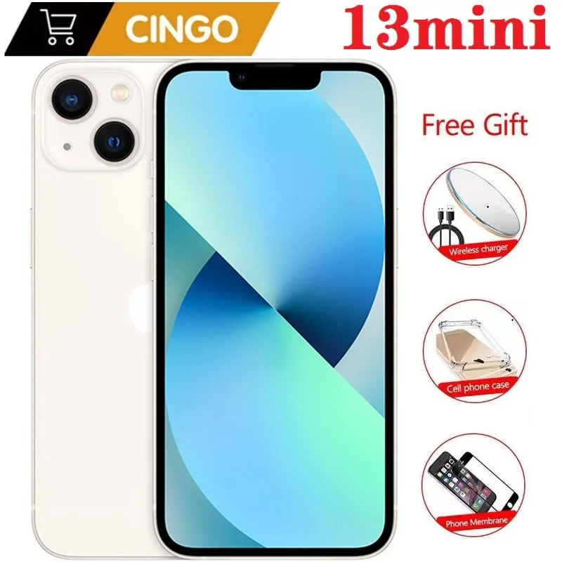 Unlocked Iphone 13 Mini 128gb/256gb Rom A15 Ios 5g Face Id 5.4" Oled