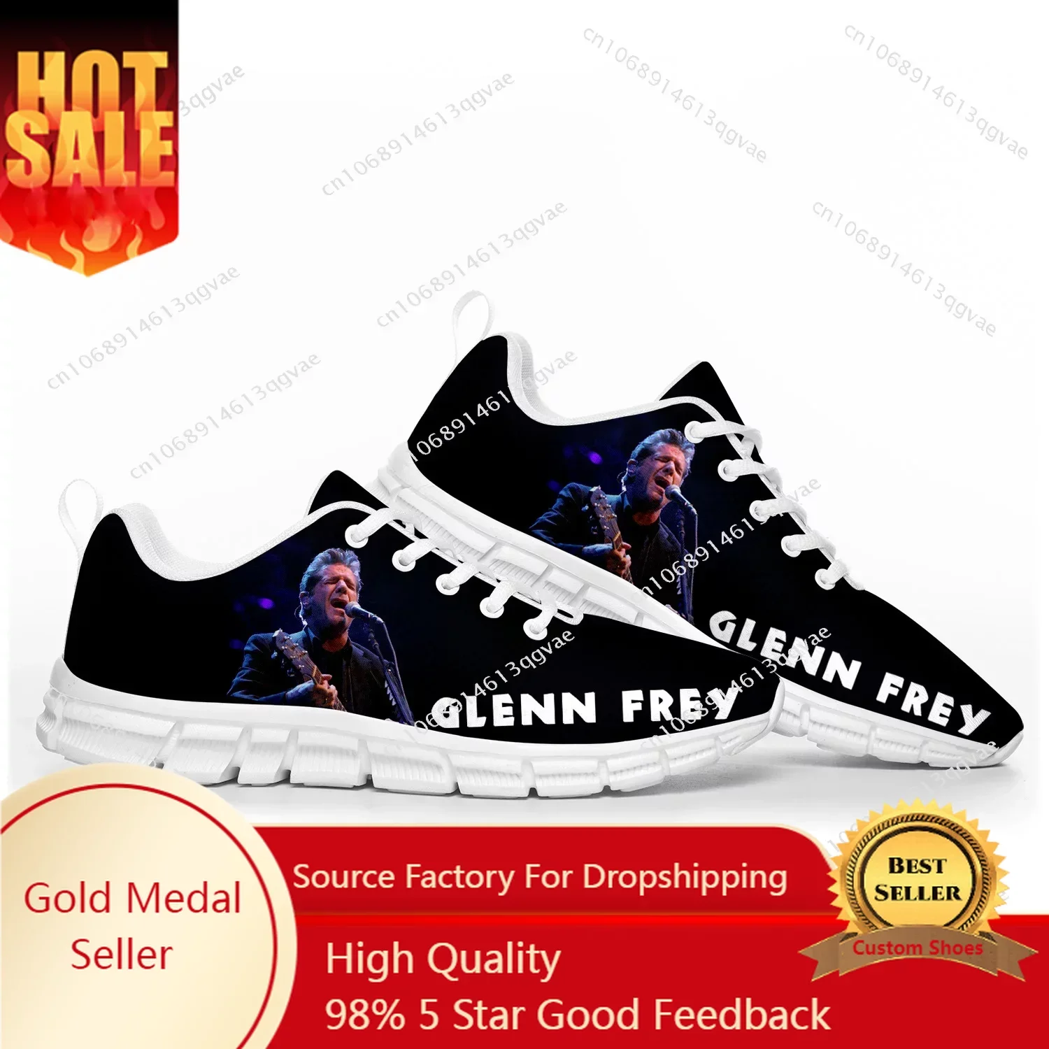 

Glenn Frey Sports Shoes Mens Womens Teenager Kids Children Customized Sneakers Casual Tailor-Made Shoe High Quality Couple White