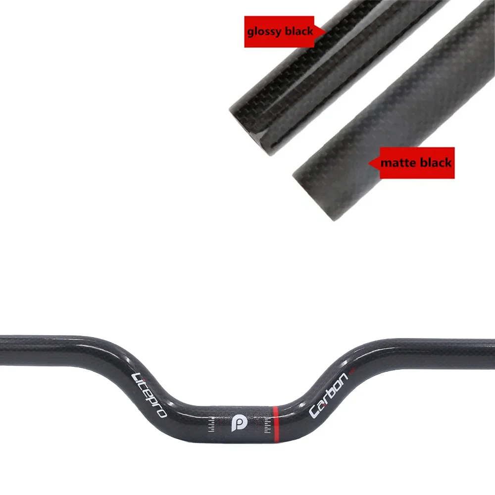 Bicycle Handlebar Litepro Folding Unisex Rise M Handle 25.4mm 3K Carbon