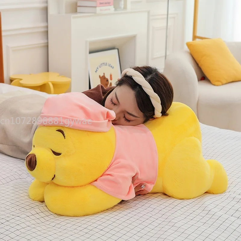MINISO cute lying style Pooh Pooh plush toy doll cartoon bear pillow 3