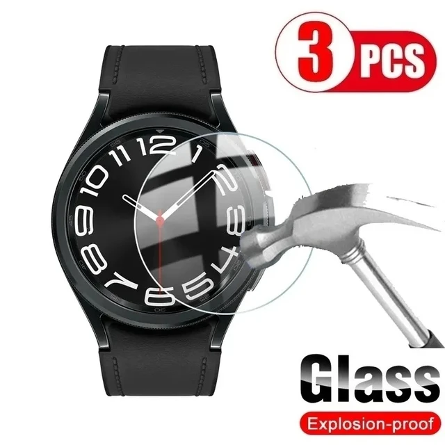 4pcs Hd Tempered Glass Screen Protector For Samsung Galaxy Watch 6 40mm  44mm, Watch 6 Classic 43mm 47mm 9h Hardness Film