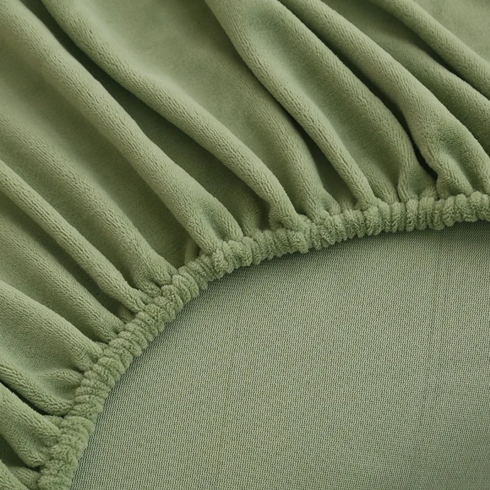 Ultra Soft Micro Fleece Fitted Sheets with Extra Deep Pockets Velvet Plush Cozy Warmth Bed Cover Queen King Size Bedspread Decor 6