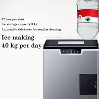 40KG  Household Multifunctional Water Dispenser Ice Cube Making Machine  Commercial Ice Maker Milk Tea Shop  Ice Making Machine 1