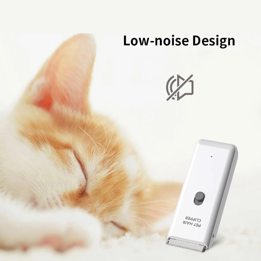Dog Hair Trimmer Small Dog Hair Clipper USB Rechargeable Pets Trimmer Cat Shaver Cutting Machine Puppy Carving Grooming Haircut Kit Low Noice
