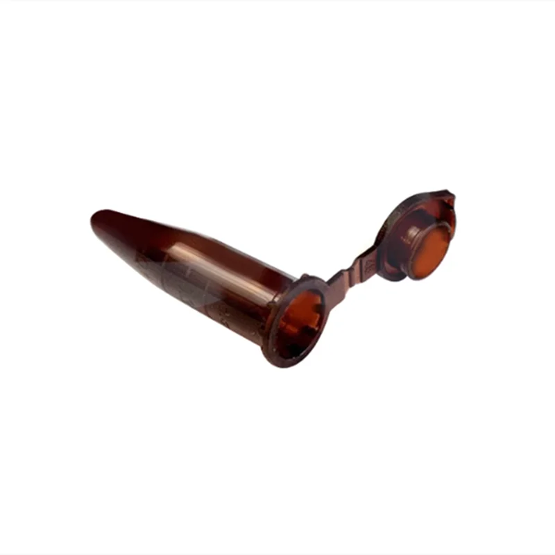 1000pcs/pack 0.5ml plastic brown lucifugal centrifuge tube Micro Laboratory Test Tubing Vial lab sample container with cap