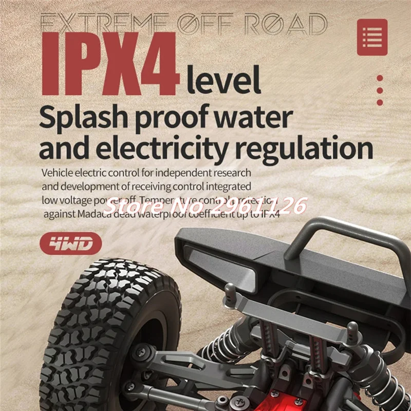 70KM/H High Speed Electric Remote Control Car 2.4G 4WD 1:16 LED Headlights Vehicle Crawler Climb Off Road Brushless RC Car Toy 6