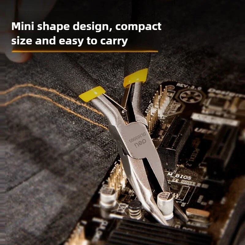 Deli Mini Pliers Making Pliers Precision Wire Cutters, Needle, Round & Bent Nose for Making, Chain Nose, Craft, Earring 6