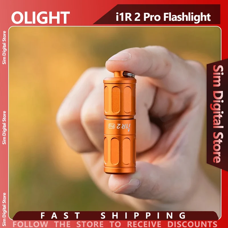 OLIGHT I1R 2 Pro 미니 키체인 라이트 180 루멘 직접 충전 손전등 C 포트 충전 22g 경량