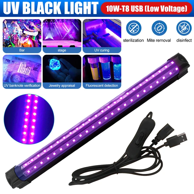 Black Light Bar LED Blacklight UV Strip Lights 10W Ultraviolet