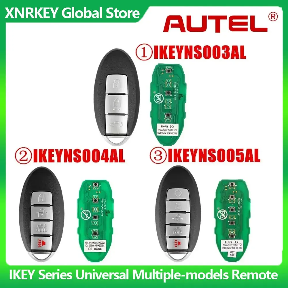 

AUTEL MAXIIM IKEY Premium Style IKEYNS003AL For Nissan 3 4 5 Buttons Universal Smart Key for KM100 KM100E IM508 IM608 PRO