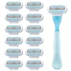 Women Safety Razor 3-layer Stainless Steel Manual Beard Shaving Blades Body Hair B ikini Underarm Thigh Shaver Portable Shaving 5