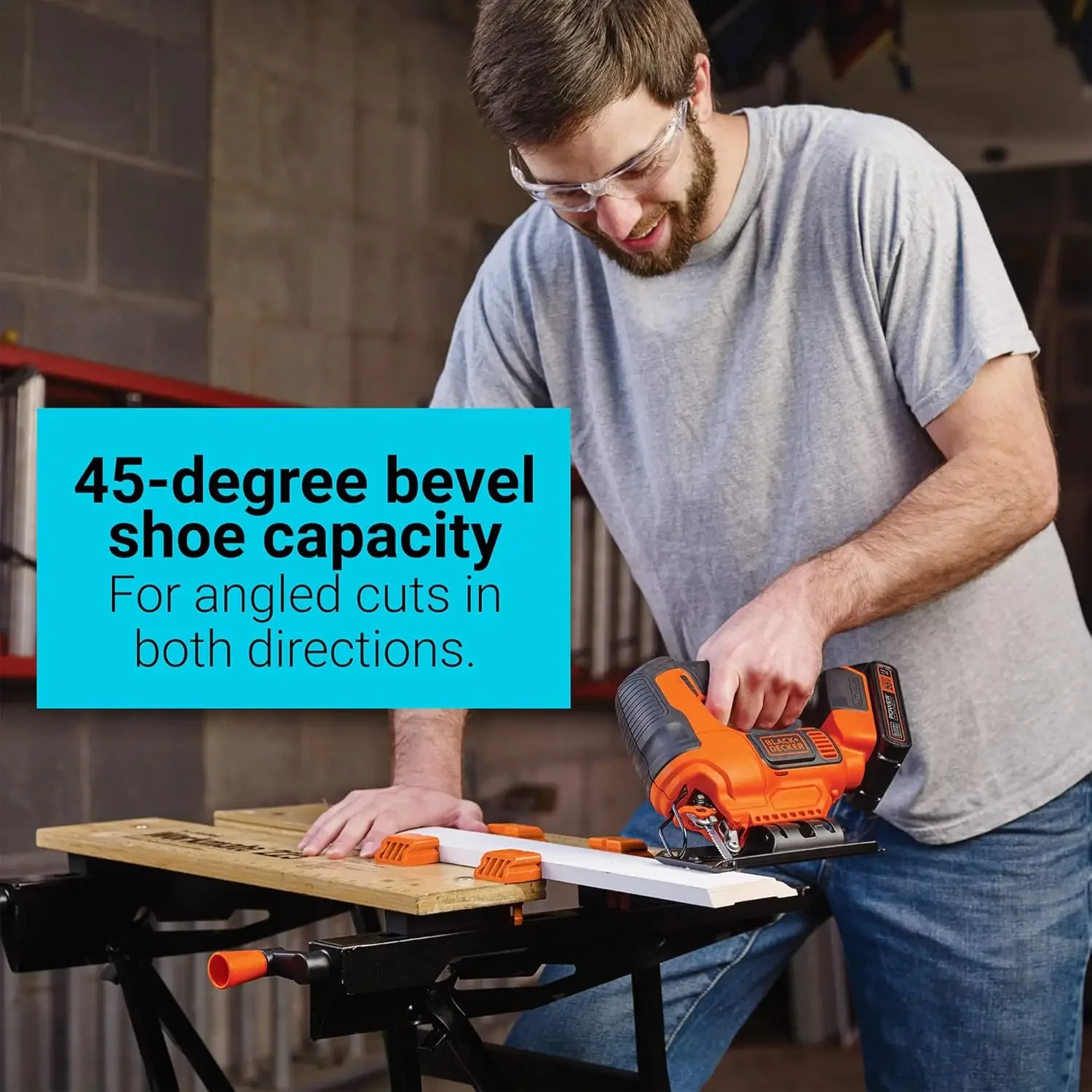 Portable 20V MAX* POWERCONNECT Cordless Jig Saw (BDCJS20C)