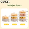 Mini Food Steamer Multi-layer combination Egg Boiler Food Warmer Rice cooker Dry burning Prevention Auto-off Eggtart making Tool 3