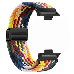 Magnetic Braided Nylon Loop Adjustable Sport Band Strap Replacement Bracelet - Redmi watch 5 (Colorful - B)