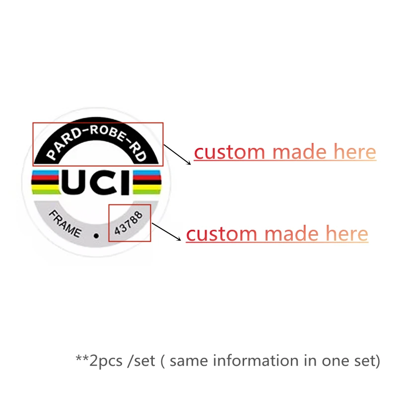 Frame Name ID Certification Small Label Sticker Bicycle Union Certification Label Bicycle Decals Warning Films bicycle parts