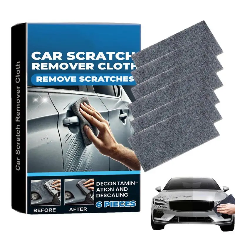 NanoSparkleCleaningCloth6PcsNanoCarScratchRemoverSafeAuto