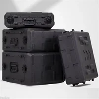 PE Plastic Professional Tool Box Organizer Stage Equipment Cabinet Audio Amplifier Portable Toolbox Shockproof Tools Packaging 1