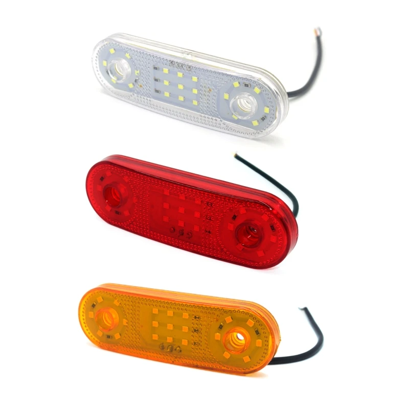 5 Luci Avvertimento Led Per Rimorchio Per Camion Arancioni 12V 24V Led Luci Posizione Laterali