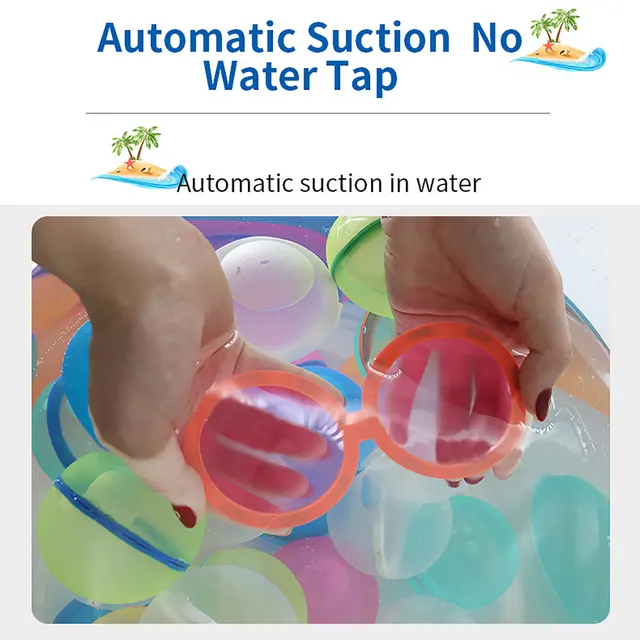 1-12PCS Water Bomb Splash Balls Reusable Water Balloons Water Absorbent Ball Outdoor Pool Beach Play Toy Pool Water Fight Games 4