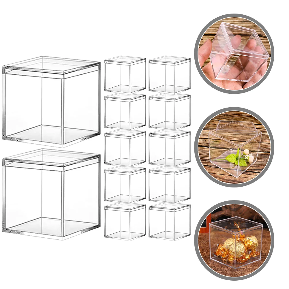 

Acrylic Candy Boxes Transparent Chocolate Biscuits Cookies Packing Boxes Jewelry Storage Wedding Party Favors