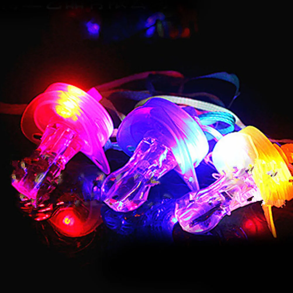 

5 Pcs Flash Pacifier Whistle Children Plaything Party Supplies Fashion People Toy Abs Kids