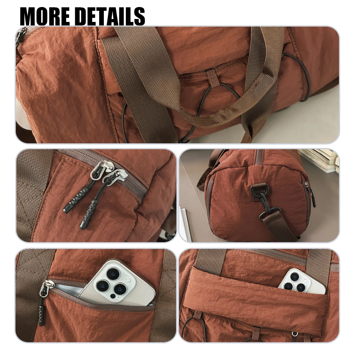 Large-Capacity Travel Bag for Women, Lightweight Satchel Cross-Body Sports Fitness Bag, Shoe Compartment, Short-Distance Travel Storage Luggage Bag, Men's Mountain Climbing Conference Business Trip