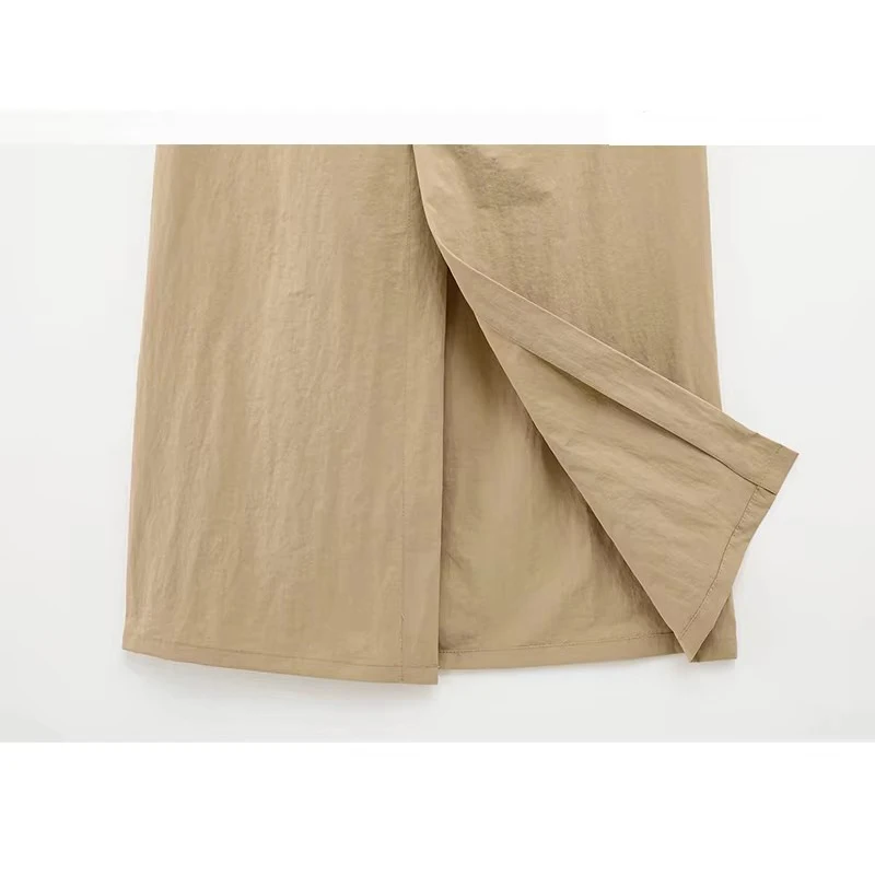 TFMLN Women's Fashion Spring Summer New Skirt Split Vintage Chic Female High Waist Elegant Long Straight Skirt Mujer