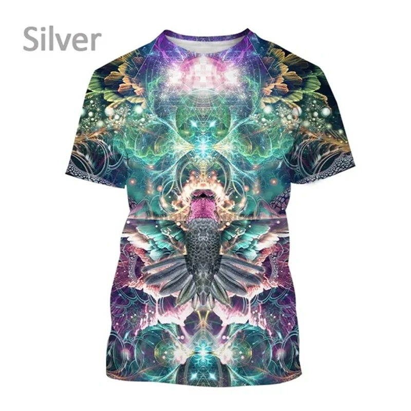 T-shirt homme imprimé 3d animal créatif style fluorescent_voghion.com