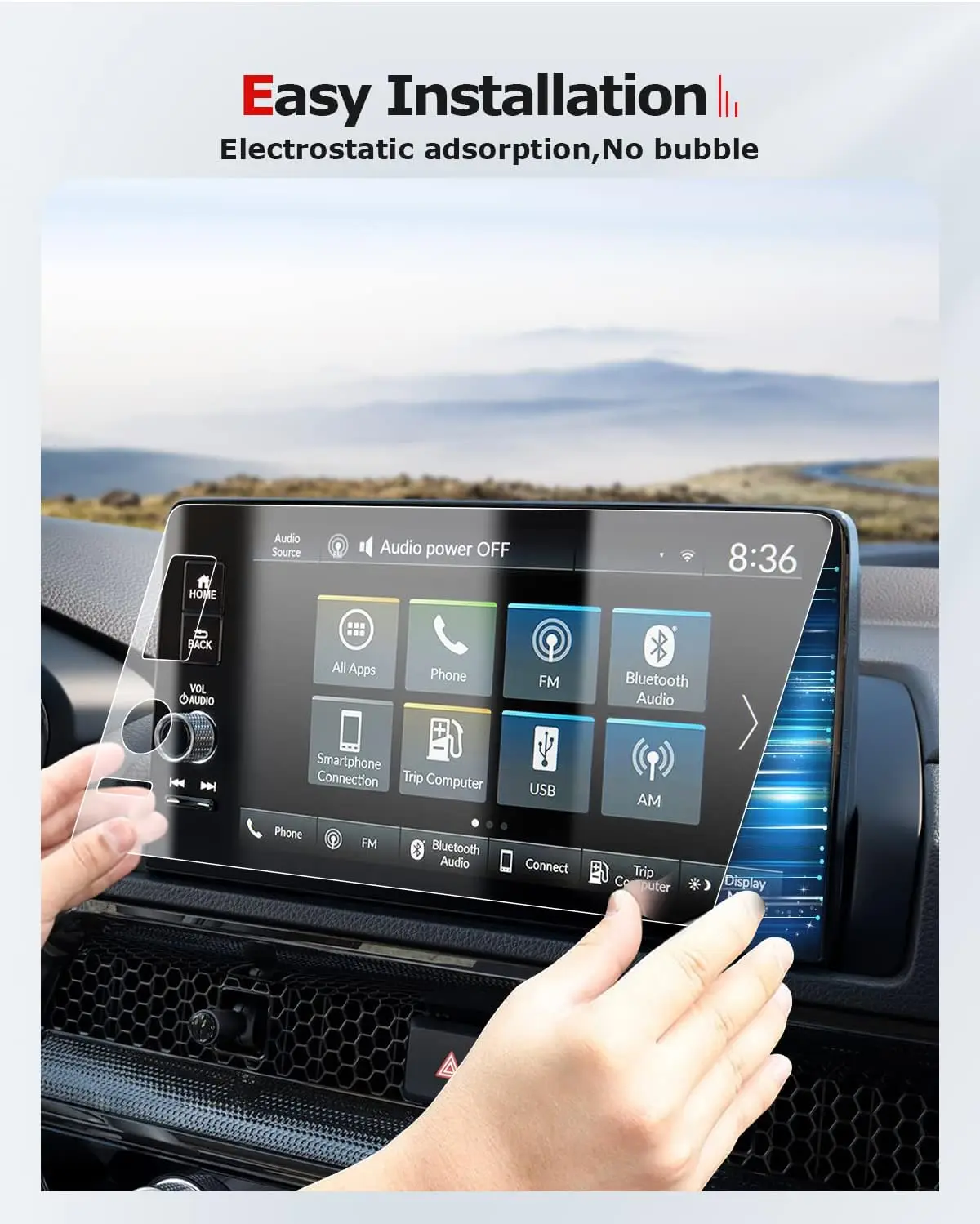 

9 Inch Tempered Glass Protective Film For Honda Pilot,2023 GPS Navigation Touchscreen Infotainment Display Pilot Accessories