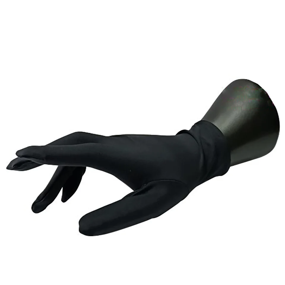 Gants Noirs Fins Pour Bijoux - Matière Respirante - Idéal Pour Serveurs, Photographes, Cérémonies - Longueur 23 Cm