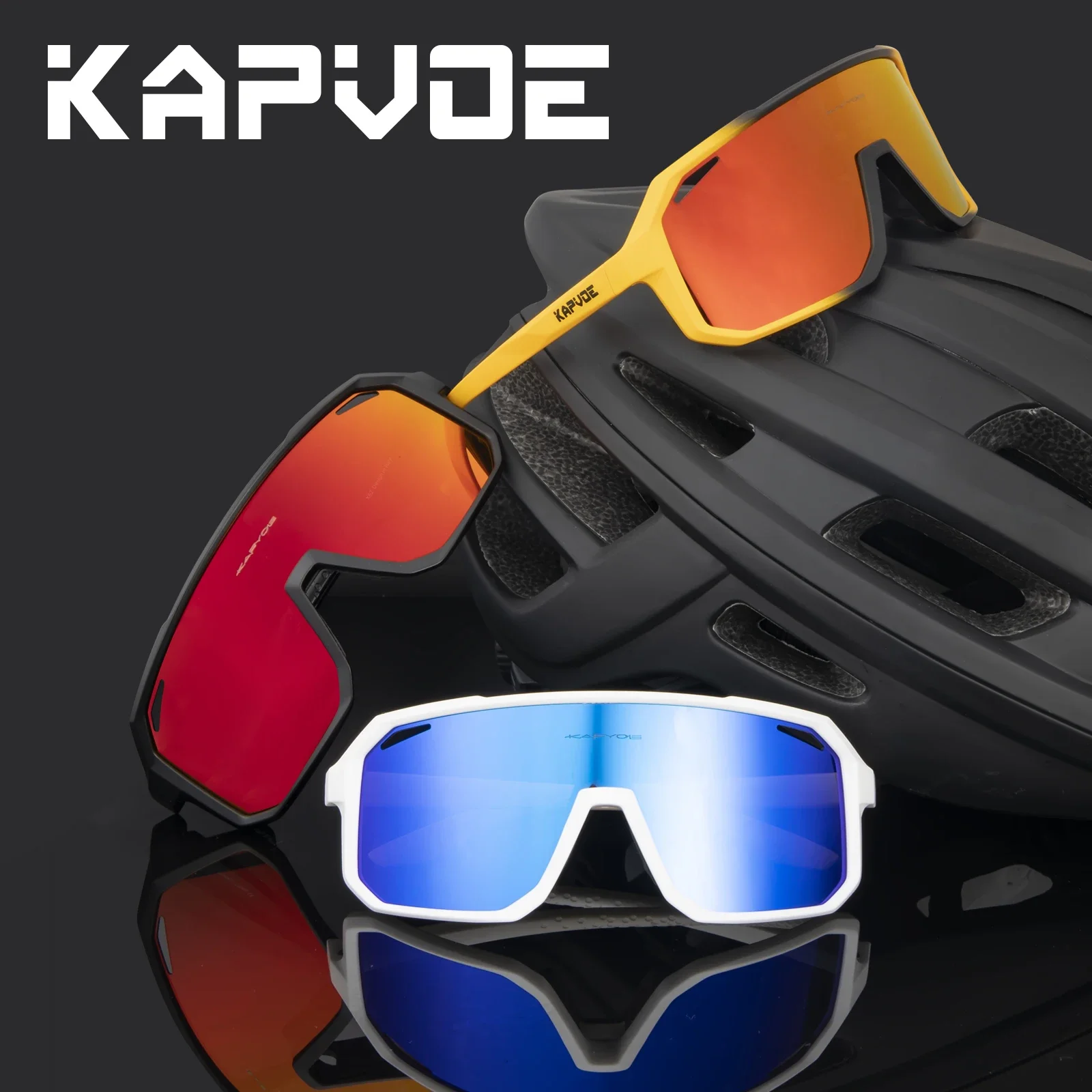 Kapvoe Cycling Glasses for Men Women Outdoor Sports Bicycle Sunglasses UV400 MTB Cycling Sunglasses Road Speed Bicycle Glasses