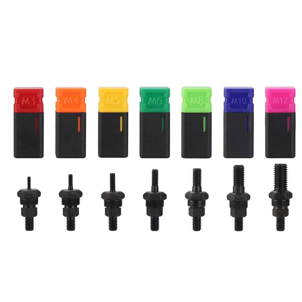 BT-607 Manual Threaded Rivet Nut Gun 16inch Long Hand Riveter Rivet Nut Tool Set For M3 M4 M6 M8 M10 M12 6