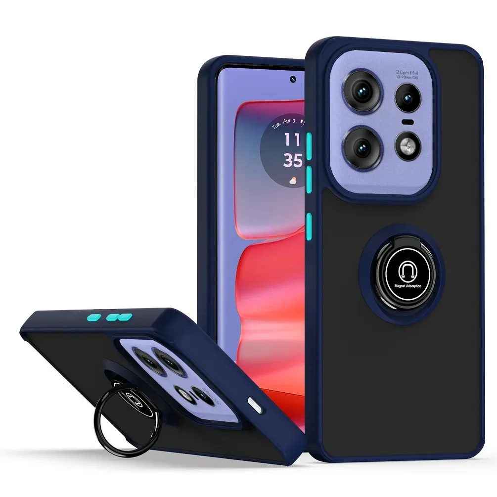 Durable Armor Matte Case with Magnetic Ring Holder Stand – Shockproof Protection