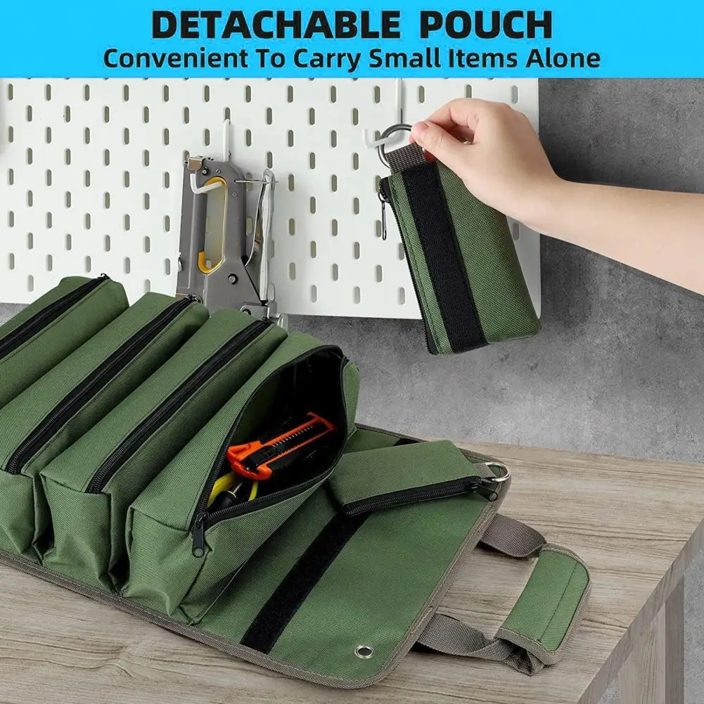 Portable Tool Roll Bag Pouch Wrench Screwdriver Pliers Roll Bag Case Canvas  Roll Tool Bag Organizer Tools Storage