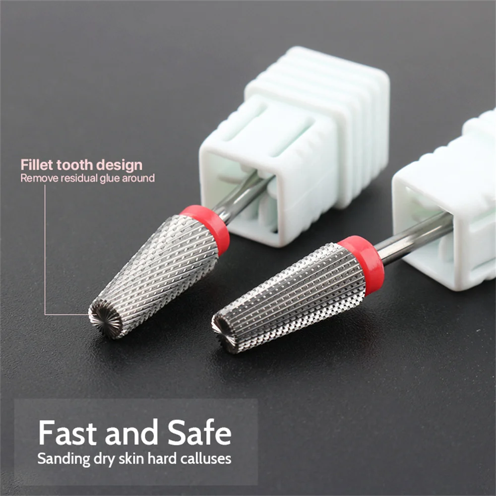 5 in 1 Carbide Tungsten Nail Drill Bits Two Way Rotate tapered Milling