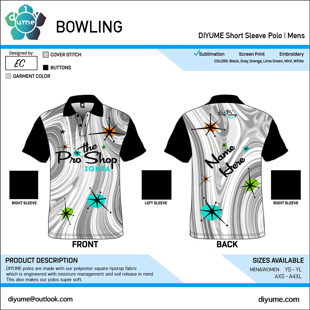 Men Women Kid Professional Bowling Polo Shirt Casual Leisure Workout High-quality Sports Short Sleeve Top